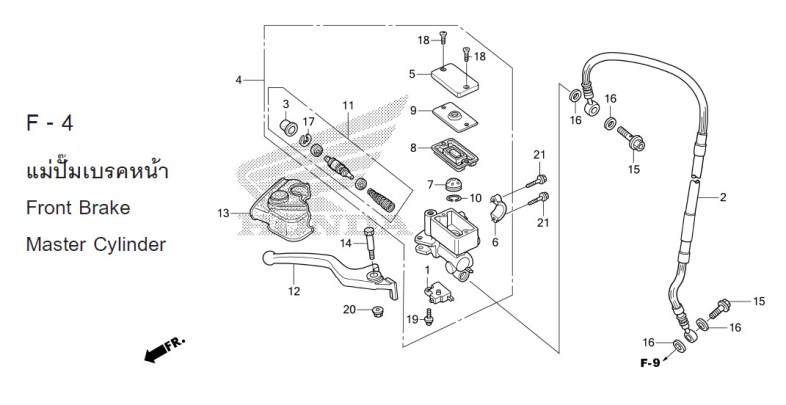 F-4 MASTER CYLINDER