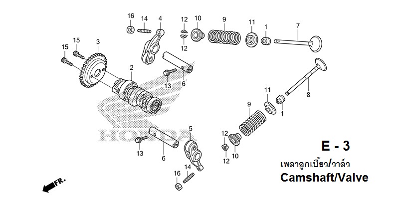 E-3 CAMSHAFT/VALVE