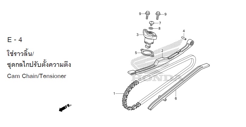 E-4 CAM CHAIN/TENSIONER