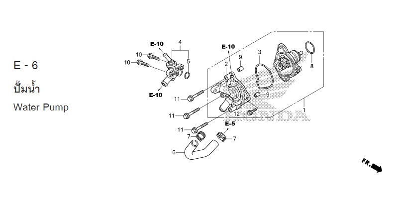 E-6 WATER PUMP