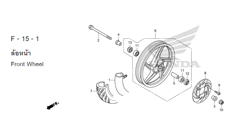 F-15-1 FRONT WHEEL