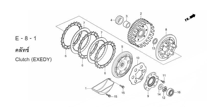E-8-1 CLUTCH (EXEDY)