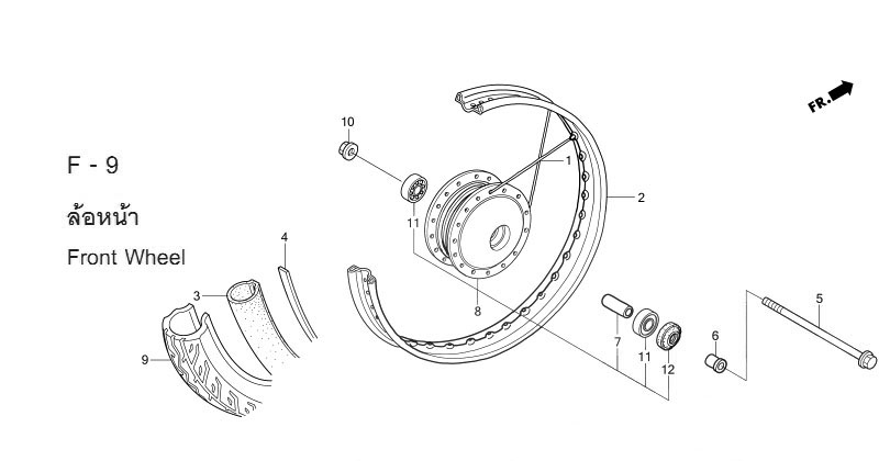 F-9 FRONT WHEEL