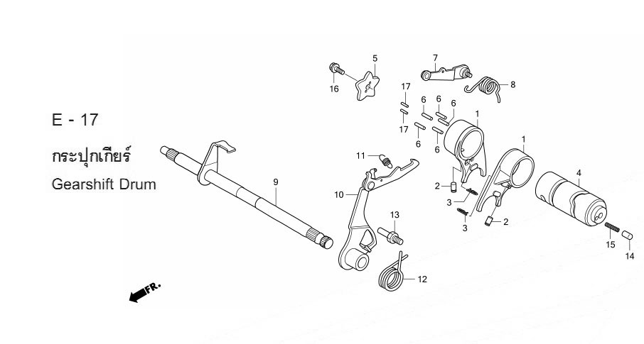 E-17 GEARSHIFT DRUM