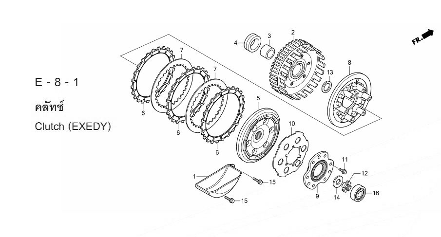 E-8-1 CLUTCH (EXEDY)