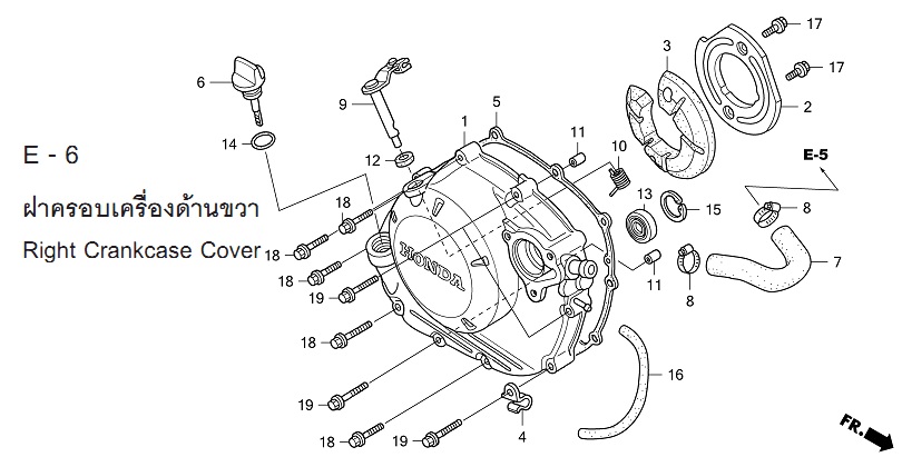 E-6 RIGHT CRANKCASE COVER 18