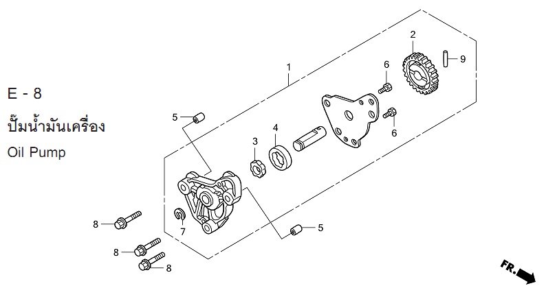 E-8 OIL PUMP