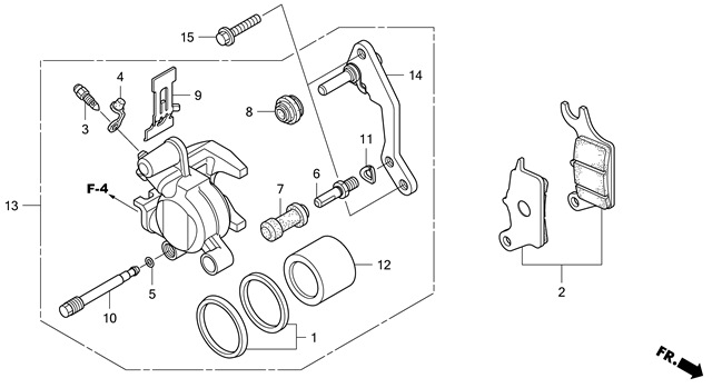 F-9 FRONT BRAKE CALIPER 13