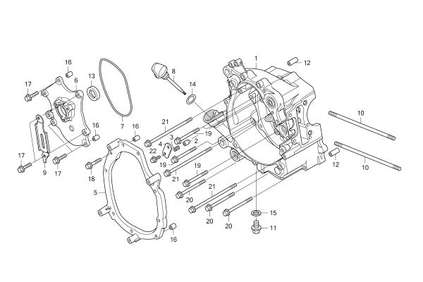 E-14 RIGHT CRANKCASE