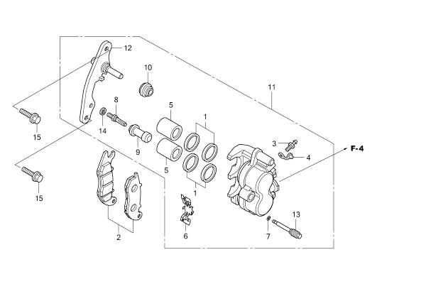 F-15 FRONT BRAKE CALIPER