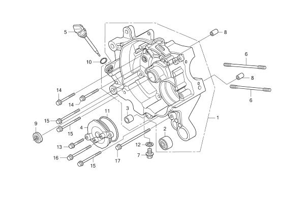 E-14 RIGHT CRANKCASE