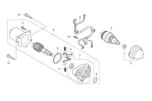 E-9 STARTER MOTOR