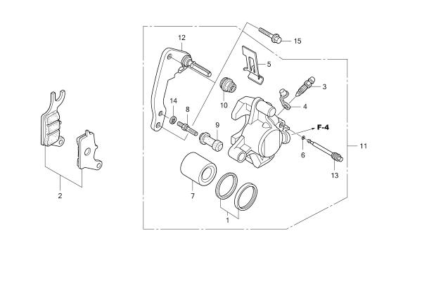 F-12 FRONT BRAKE CALIPER