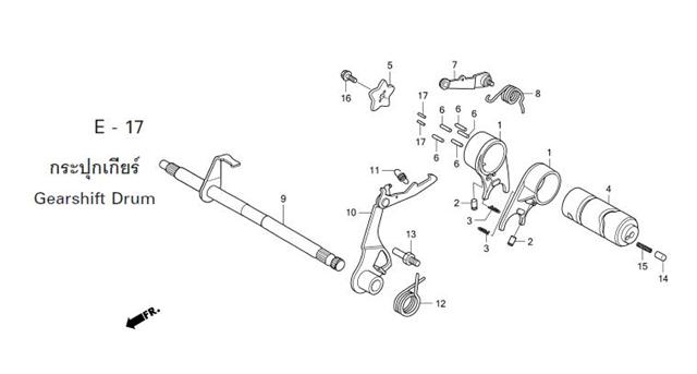E-17 GEARSHIFT DRUM
