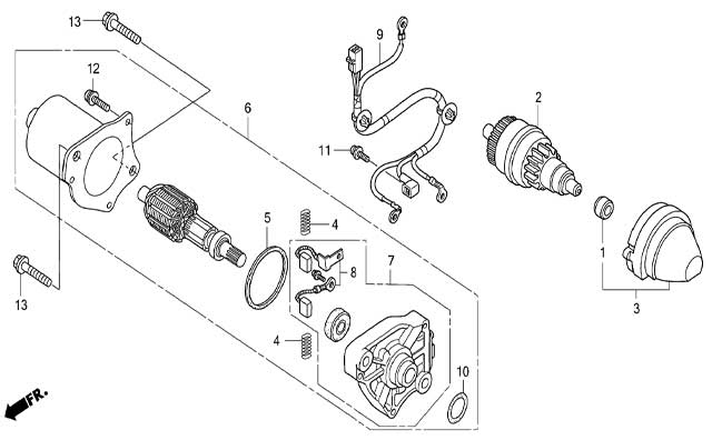 E-10 STARTER MOTOR