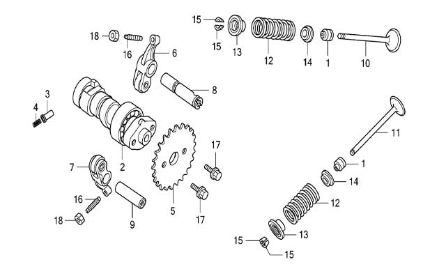 E-4 CAM SHAFT/VALVE
