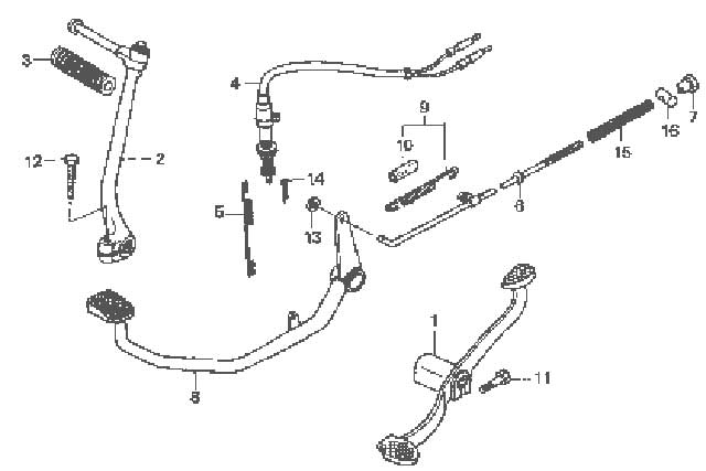 F-19 PEDAL/KICK STARTER ARM