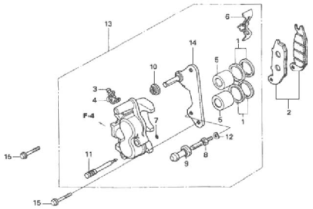 F-10 FRONT BRAKE CALIPER