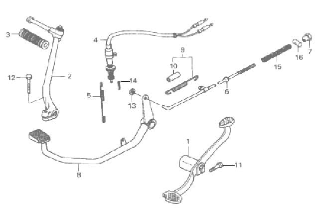 F-19 PEDAL/KICK STARTER ARM