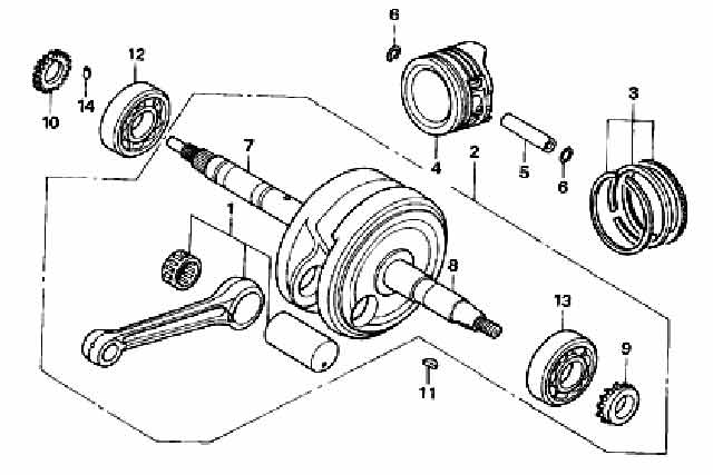E-14 CRANKSHAFT/PISTON