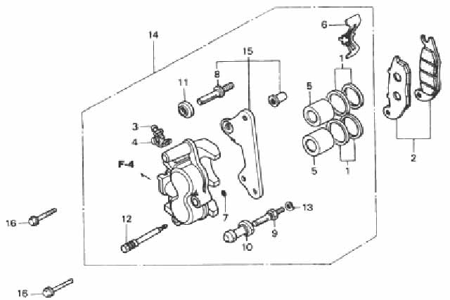 F-10 FRONT BRAKE CALIPER