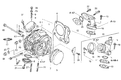 E-1 CYLINDER HEAD