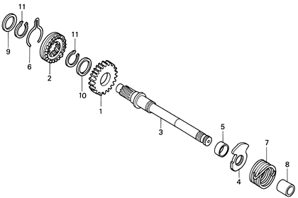 E-17 KICKSTARTER SPINDLE