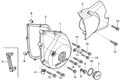 E-9 LEFT CRANKCASE COVER