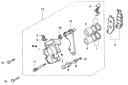 F-9 FRONT BRAKE CALIPER