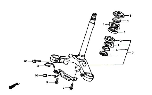 F-6 STEERING STEM