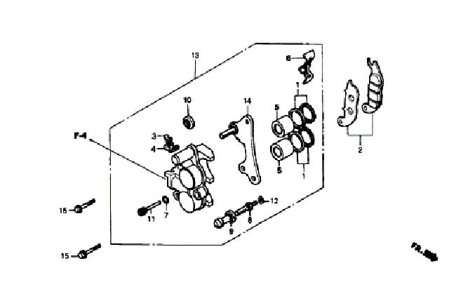 F-9 FRONT BRAKE CALIPER