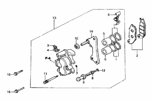 F-9 FRONT BRAKE CALIPER