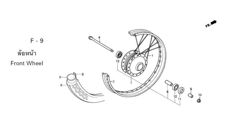 F-9 FRONT WHEEL