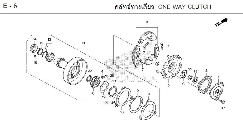 E-6 ONE WAY CLUTCH