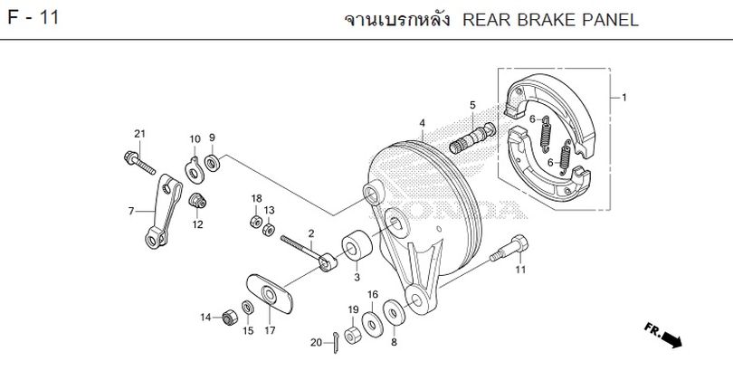 F-11 REAR BRAKE PANEL