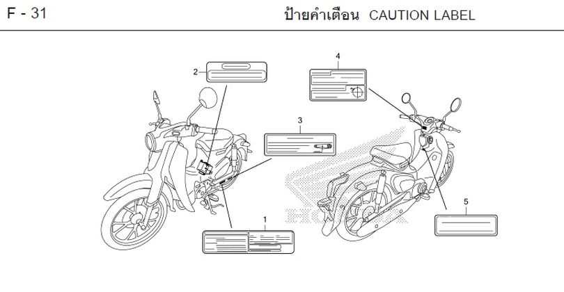 F-31 CAUTION LABEL