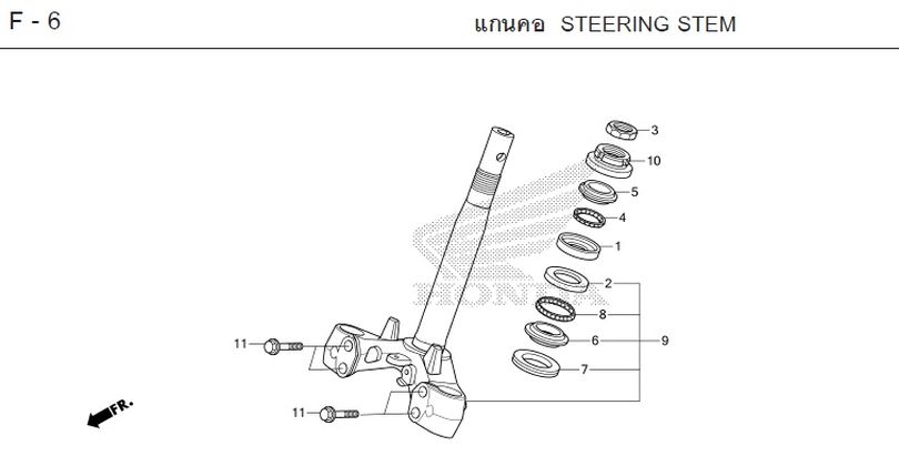 F-6 STEERING STEM