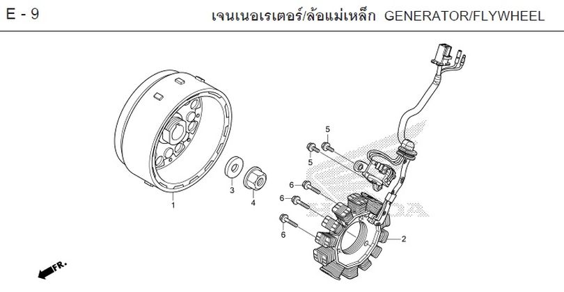 E-9 GENERATOR/FLYWHEEL